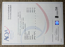 AQA GCSE certificate