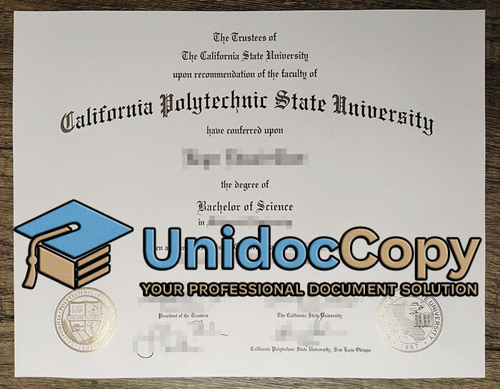 Cal Poly San Luis Obispo diploma