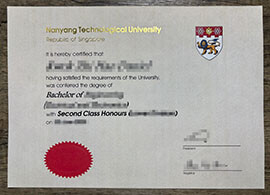 Nanyang Technological University certificate