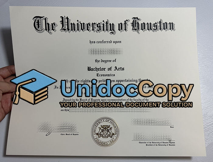 University of Houston diploma