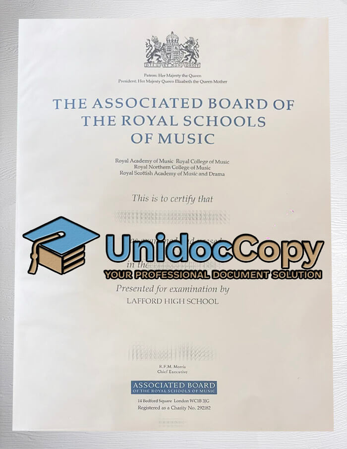 ABRSM certificate