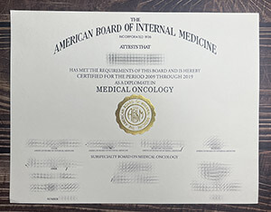 American Board of Internal Medicine diploma