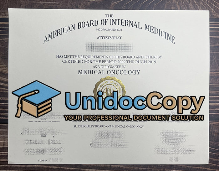 American Board of Internal Medicine diploma, ABIM degree