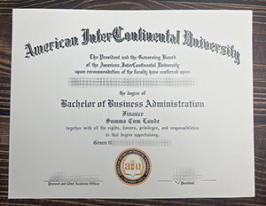 American Intercontinental University diploma