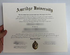Get a Amridge University certificate