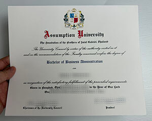 Assumption University certificate