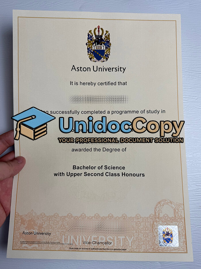 Get a Aston University diploma, Aston University certificate