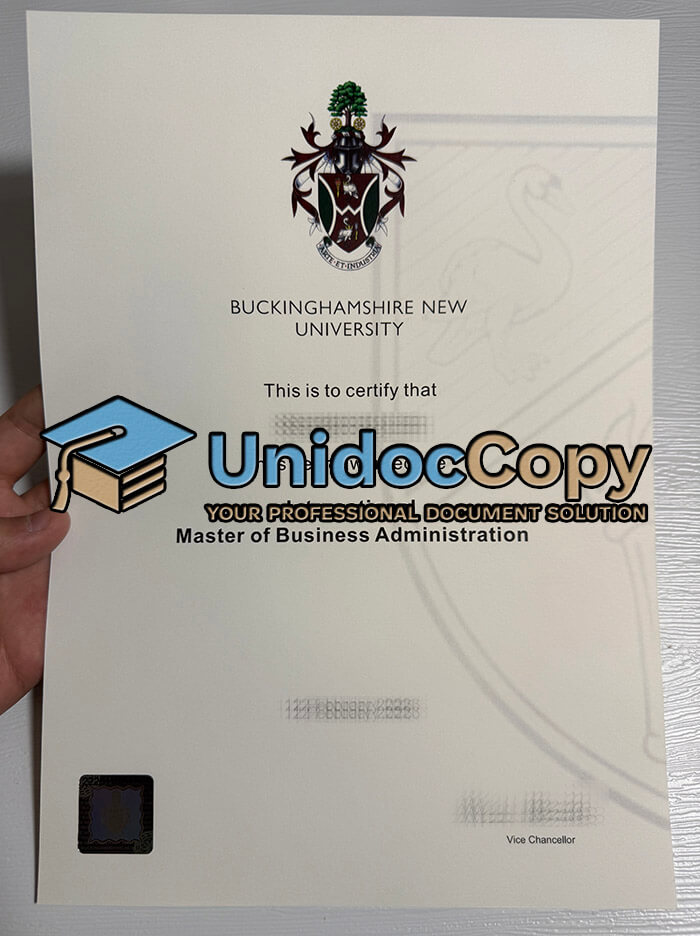 Buckinghamshire New University diploma