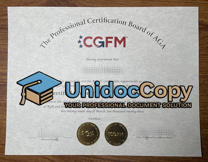 Certified Government Financial Manager certificate