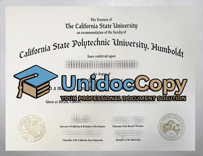 Cal Poly Humboldt diploma