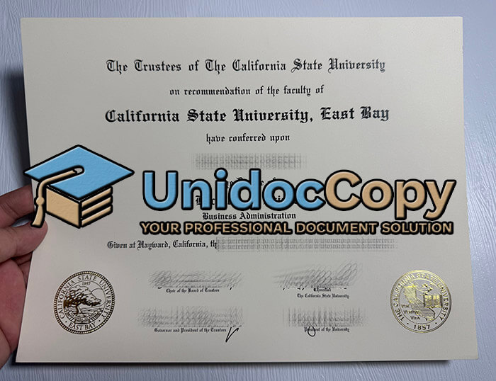 California State University East Bay diploma, CSUEB degree