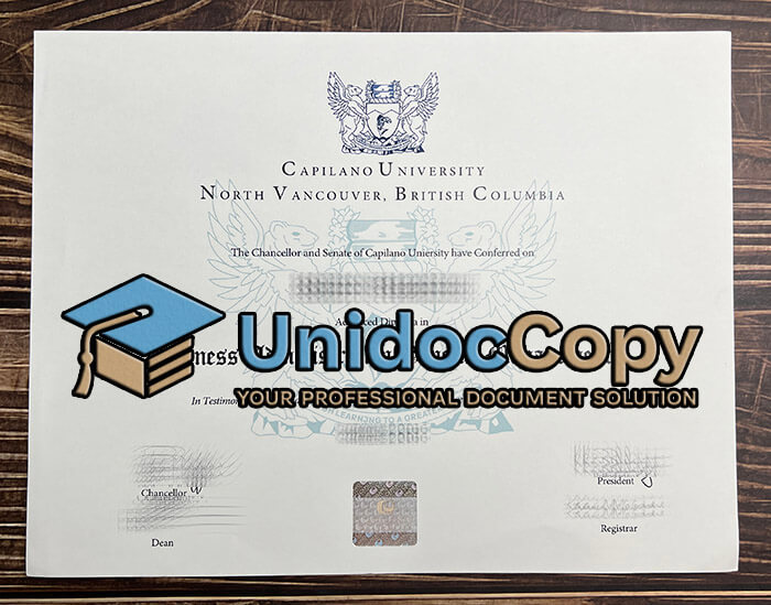 Capilano University diploma