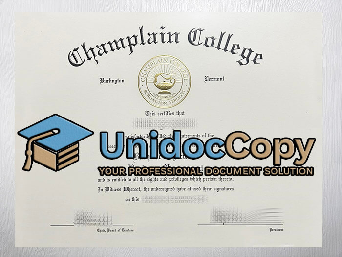 Champlain College certificate