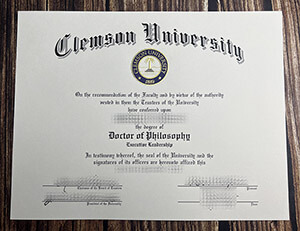 Clemson University certificate