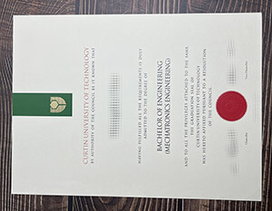 Curtin University of Technology certificate