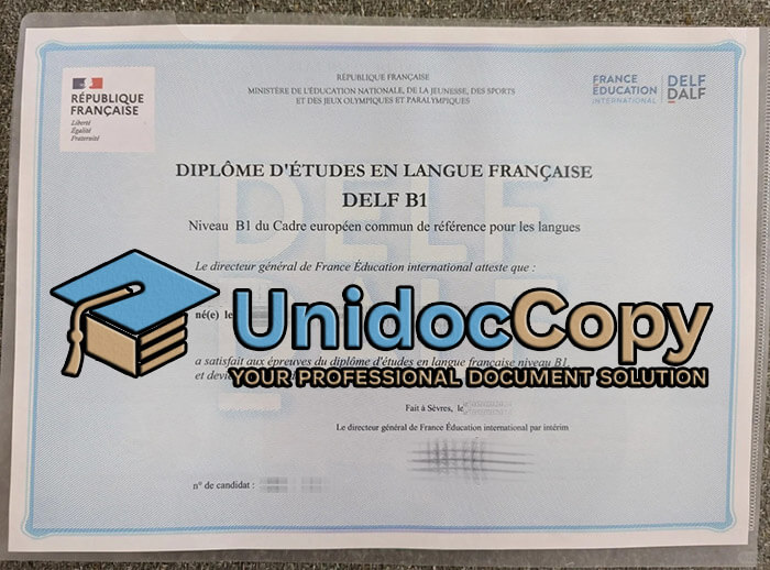 Get a DELF B1 certificate online