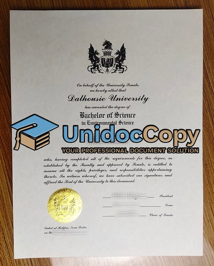 Dalhousie University certificate