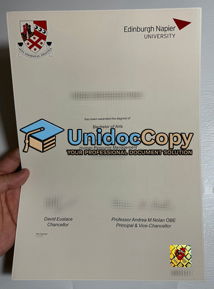 Edinburgh Napier University diploma