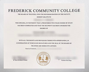 Frederick Community College diploma