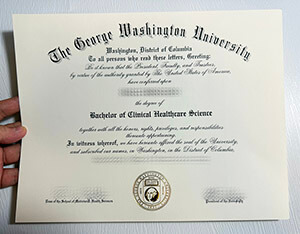 George Washington University certificate