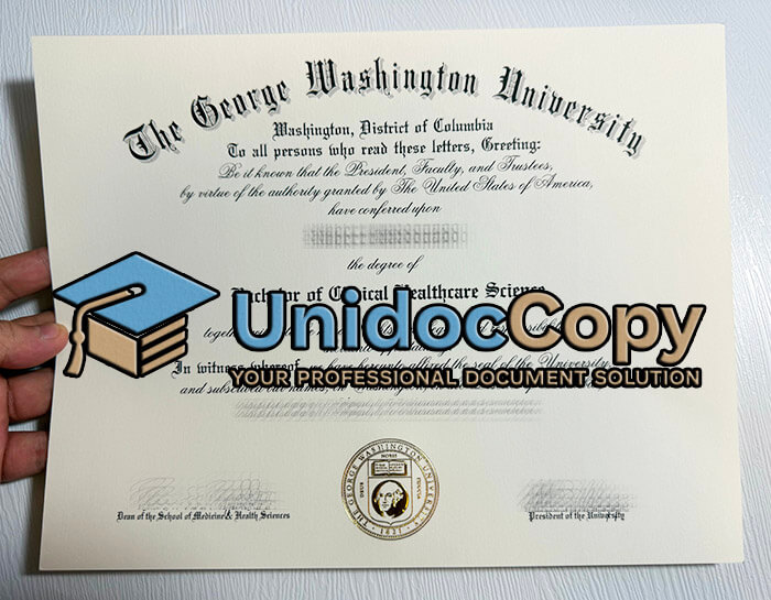 George Washington University diploma
