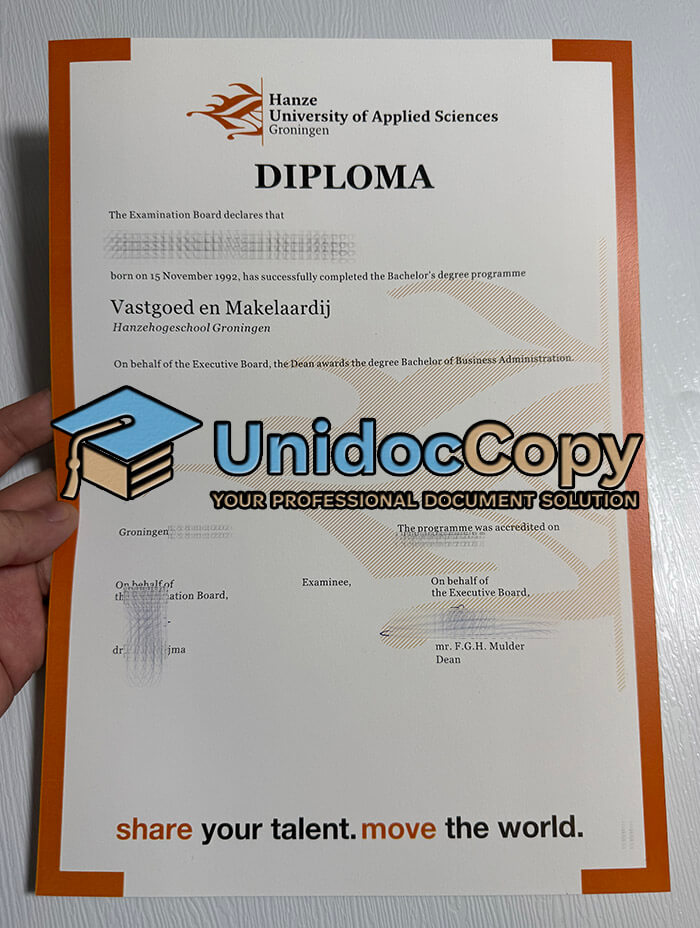 Hanze University of Applied Sciences degree