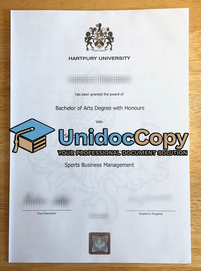 Hartpury University certificate