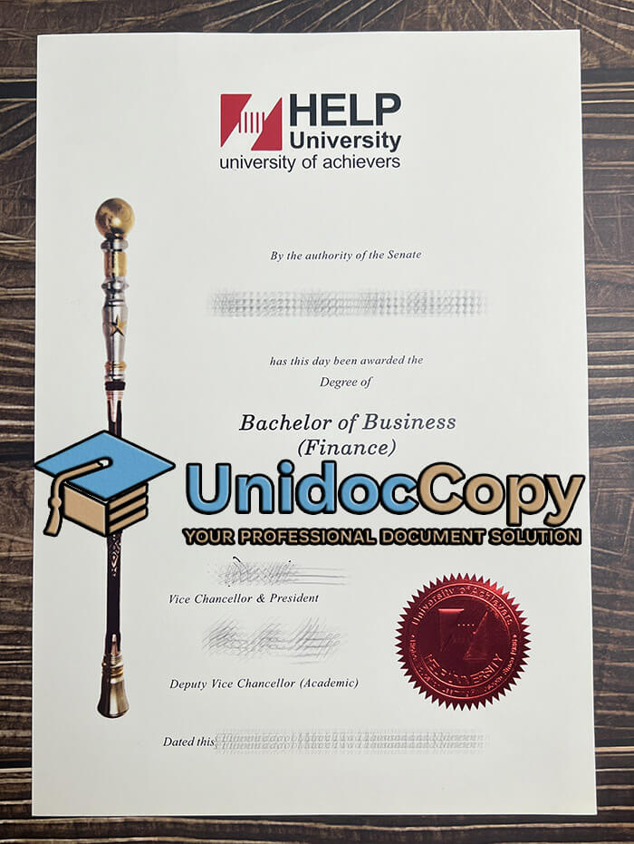 Help University diploma, Help University certificate