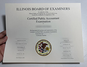Illinois CPA license diploma