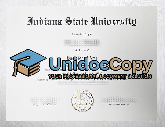 Indiana State University certificate, ISU degree