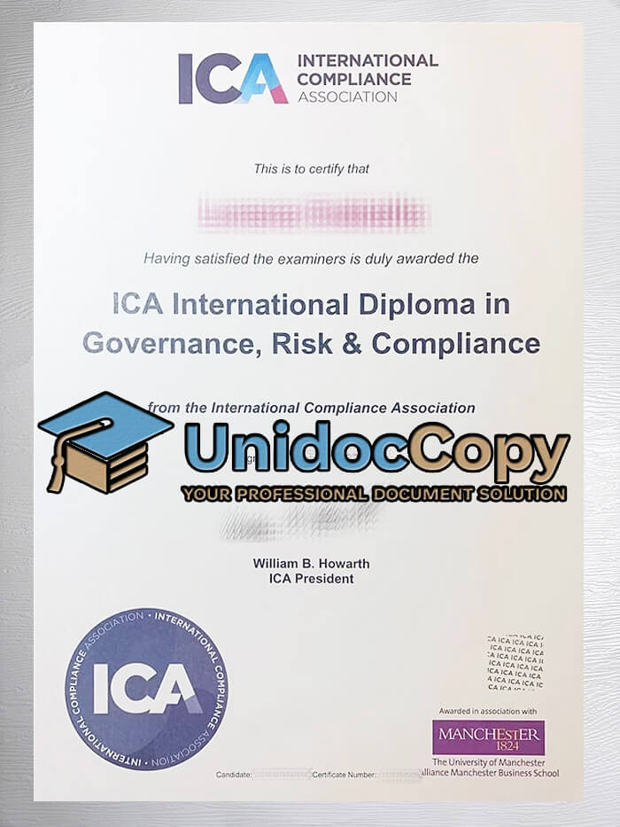 International Compliance Association diploma