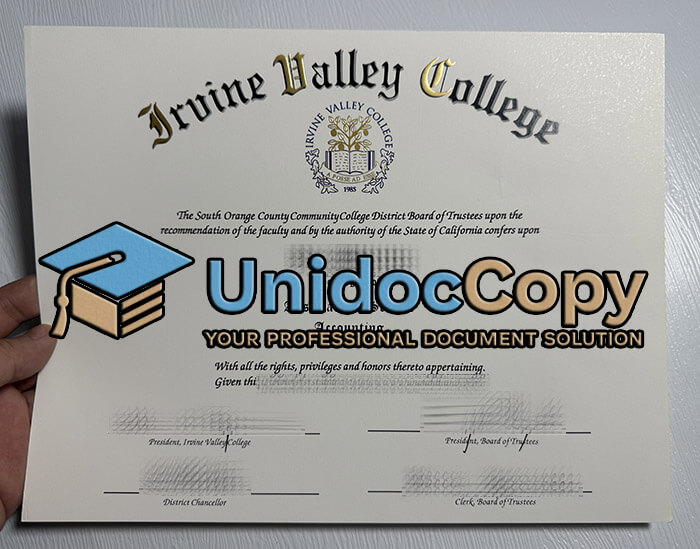 Irvine Valley College diploma