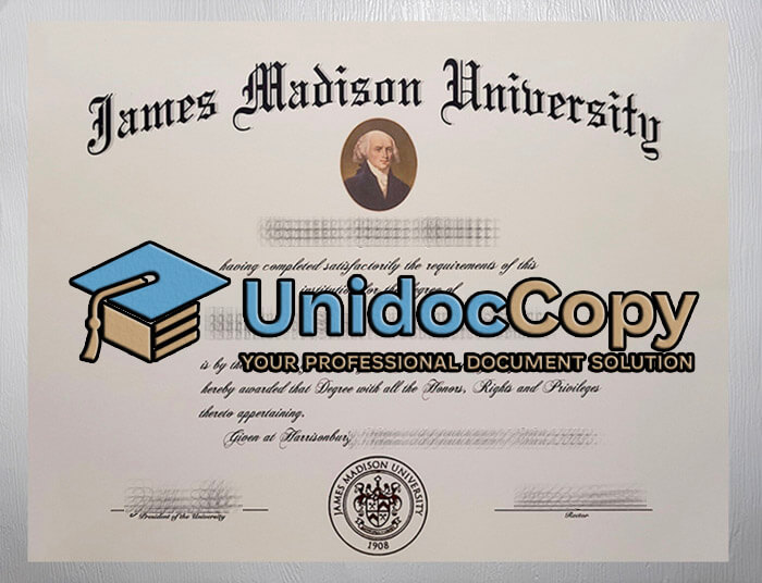 James Madison University diploma