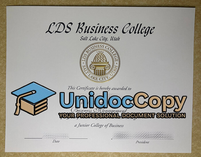LDS Business College diploma