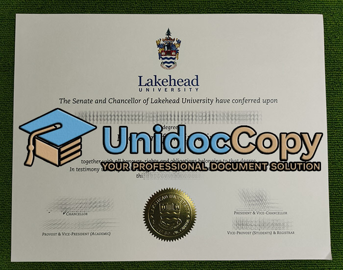 Lakehead University certificate