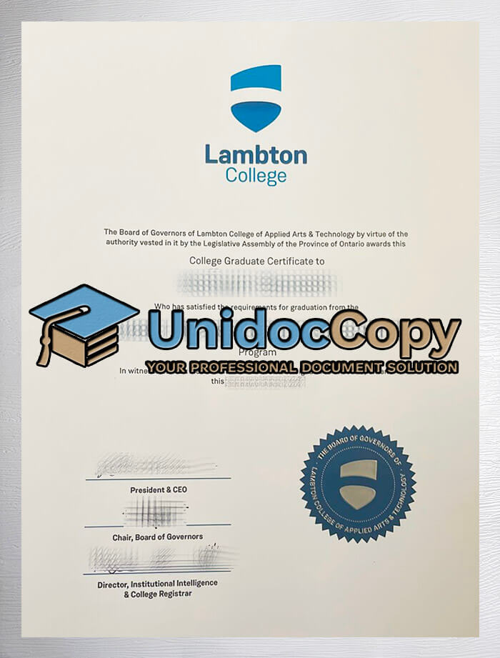 Lambton College diploma