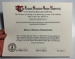 Leland Stanford Junior University certificate