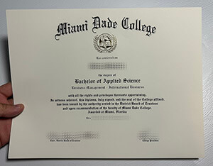 Miami Dade College certificate