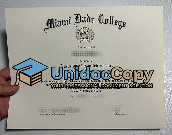 Miami Dade College diploma
