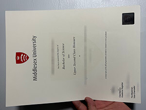 Middlesex University certificate
