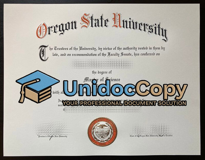 Oregon State University certificate