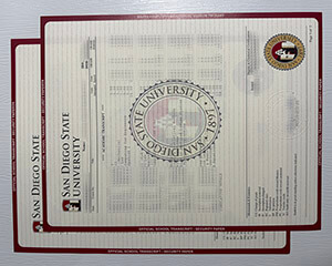 San Diego State University diploma, San Diego State University transcript