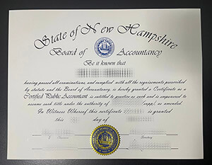 Get State of New Hampshire CPA certificate