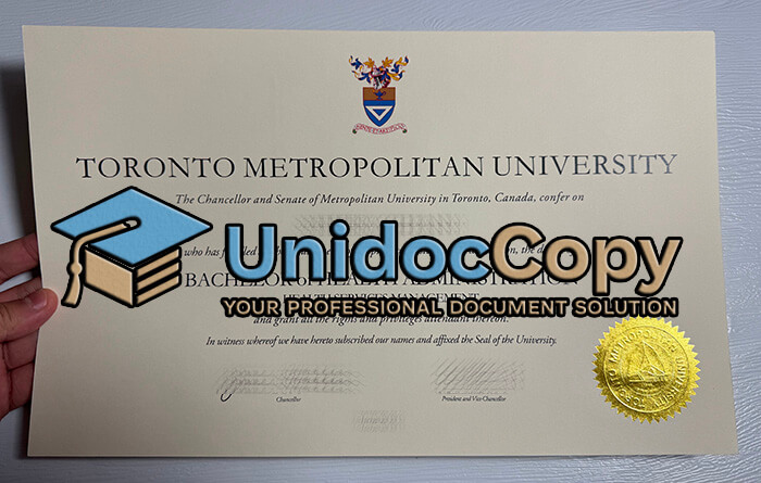 Toronto Metropolitan University diploma, TMU degree