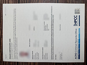 Obtain UK Police certificate online