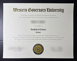 Western Governors University certificate