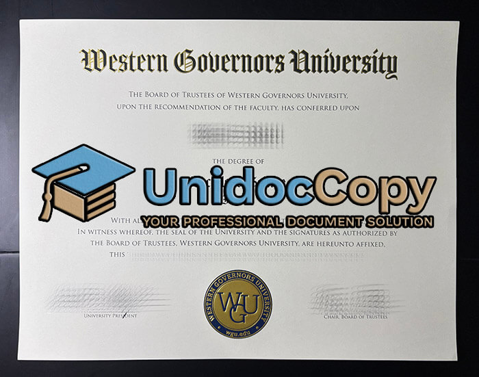 Western Governors University degree