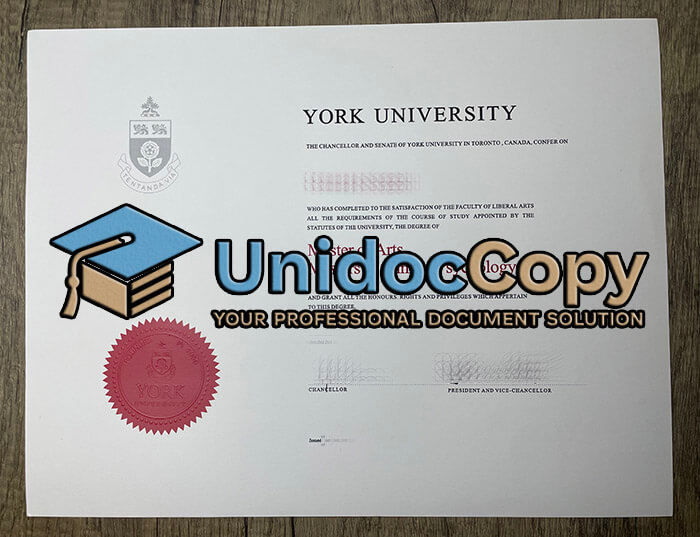 York University diploma
