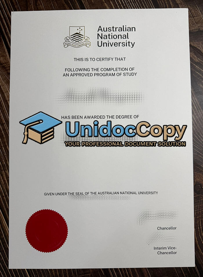 Australian National University degree