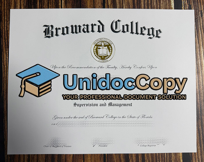 Broward College certificate